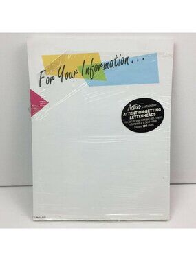 Action Attention Getting Stationery For Your Information Blank 8.5x11 69 Sheets